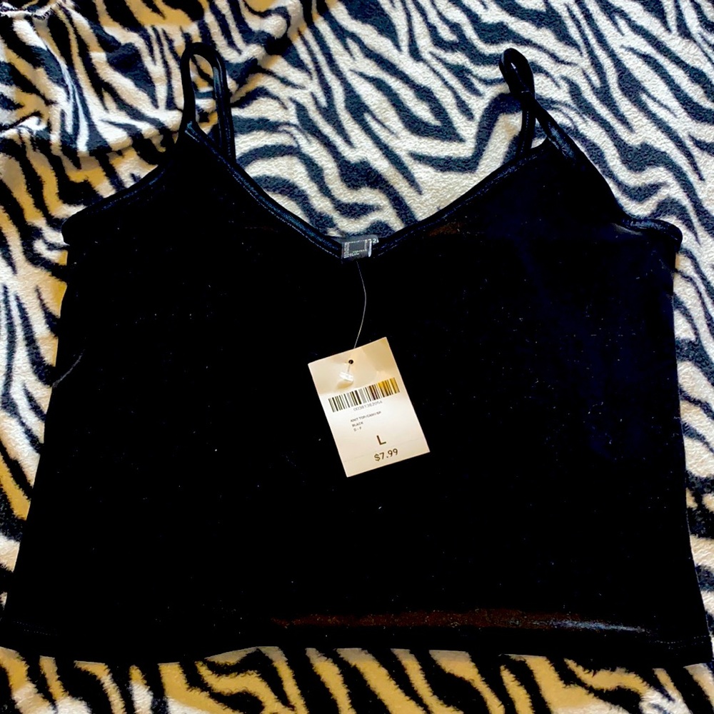 Velvet knit top cami